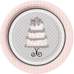 Unique Party Elegant Paper Wedding Dessert Plate (Pack of 8)