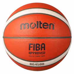 Molten 4500 Premium Leather Basketball - 7, Tan/White