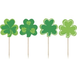 Unique Party Shamrock St Patricks Day Cupcake Topper (Pack of 8)