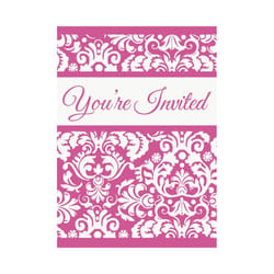Unique Party Damask Invitations (Pack of 8)