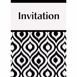 Unique Party Ikat Invitations (Pack of 8)