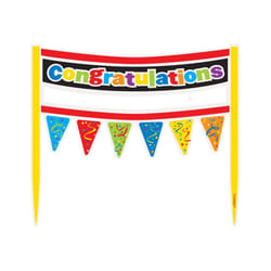 Unique Party Bunting Congratulations Cake Topper