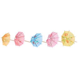 Unique Party Paper Umbrella Party Picks (Pack of 10)