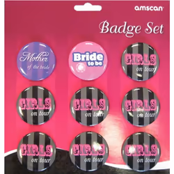 Amscan Bridal Shower Badge (Pack of 9)