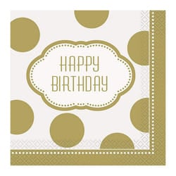 Unique Party Paper Birthday Napkins (Pack of 16)