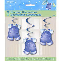 Unique Party Dungarees Baby Shower Streamers (Pack of 3)