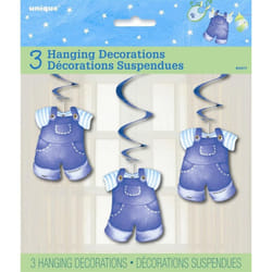 Unique Party Dungarees Baby Shower Streamers (Pack of 3)