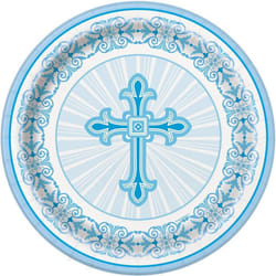 Unique Party Radiant Cross Communion Party Plates (Pack of 8)