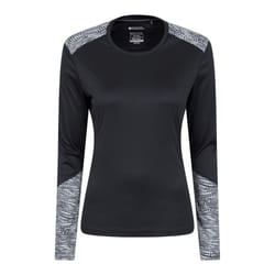 Mountain Warehouse Womens/Ladies Reflective Long-Sleeved T-Shirt - 4 UK, Black