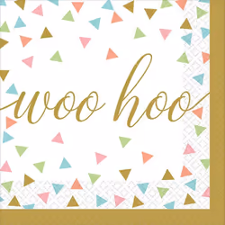 Amscan Woo Hoo Confetti Napkins (Pack of 36)
