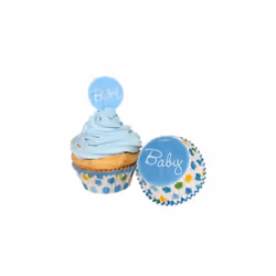 Unique Party Heart Baby Shower Cupcake Topper Set (Pack of 24)