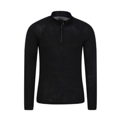 Mountain Warehouse Mens Merino II Base Layer Top - 3XL, Black
