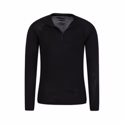 Mountain Warehouse Mens Merino II Base Layer Top - 3XL, Black