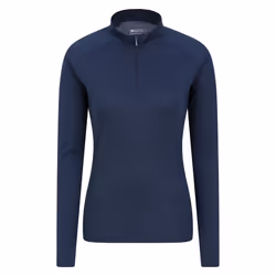 Mountain Warehouse Womens/Ladies Talus Zip Neck Long-Sleeved Thermal Top - 20 UK, Navy