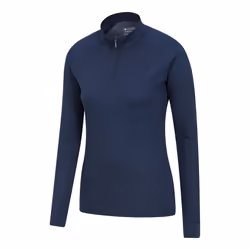 Mountain Warehouse Womens/Ladies Talus Zip Neck Long-Sleeved Thermal Top - 20 UK, Navy