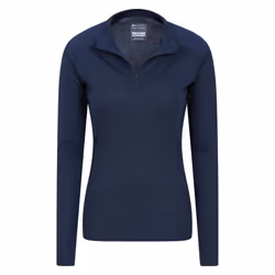 Mountain Warehouse Womens/Ladies Talus Zip Neck Long-Sleeved Thermal Top - 20 UK, Navy