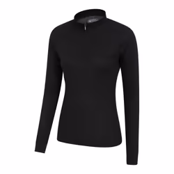 Mountain Warehouse Womens/Ladies Talus Zip Neck Long-Sleeved Thermal Top - 10 UK, Black
