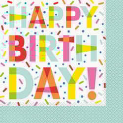 Unique Party Paper Donut Birthday Napkins (Pack of 16)