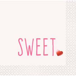 Unique Party Sweet Foil Stamp Disposable Napkins (Pack of 16)
