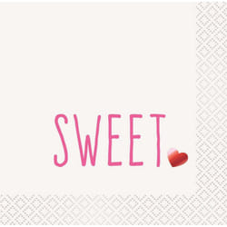 Unique Party Sweet Foil Stamp Disposable Napkins (Pack of 16)