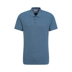 Mountain Warehouse Mens Dawnay Textured Pique Polo Shirt - XS, Blue