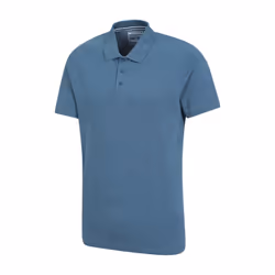 Mountain Warehouse Mens Dawnay Textured Pique Polo Shirt - XS, Blue