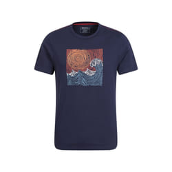 Mountain Warehouse Mens Tidal Wave Organic Cotton T-Shirt - S, Navy