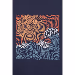 Mountain Warehouse Mens Tidal Wave Organic Cotton T-Shirt - XS, Navy