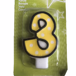 Amscan Polka Dot 3rd Birthday Candle
