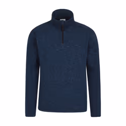 Mountain Warehouse Mens Idris II Half Zip Fleece Top - XS, Navy