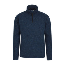 Mountain Warehouse Mens Idris II Half Zip Fleece Top - XS, Navy