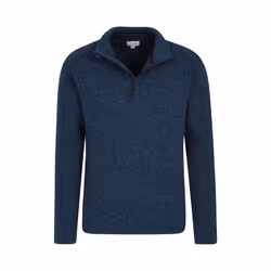 Mountain Warehouse Mens Idris II Half Zip Fleece Top - XS, Navy