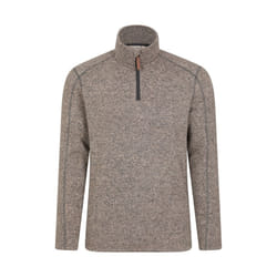 Mountain Warehouse Mens Idris II Half Zip Fleece Top - M, Beige