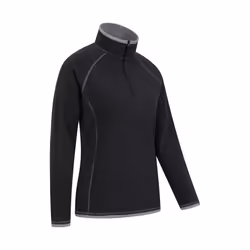 Mountain Warehouse Womens/Ladies Montana Half Zip Fleece Top - 16 UK, Black
