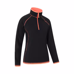 Mountain Warehouse Womens/Ladies Montana Half Zip Fleece Top - 12 UK, Jet Black