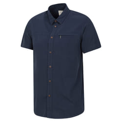 Mountain Warehouse Mens Coconut Slub Short-Sleeved Shirt - XL, Dark Blue