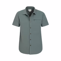 Mountain Warehouse Mens Coconut Slub Short-Sleeved Shirt - XL, Dark Blue