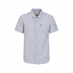 Mountain Warehouse Mens Coconut Slub Short-Sleeved Shirt - XS, Blue