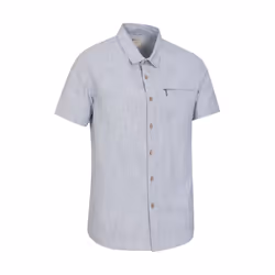 Mountain Warehouse Mens Coconut Slub Short-Sleeved Shirt - XS, Blue