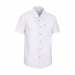 Mountain Warehouse Mens Coconut Slub Short-Sleeved Shirt - XXS, White