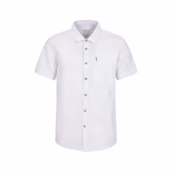 Mountain Warehouse Mens Coconut Slub Short-Sleeved Shirt - XS, White