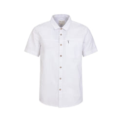 Mountain Warehouse Mens Coconut Slub Short-Sleeved Shirt - XS, White