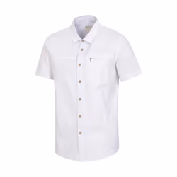 Mountain Warehouse Mens Coconut Slub Short-Sleeved Shirt - XS, White
