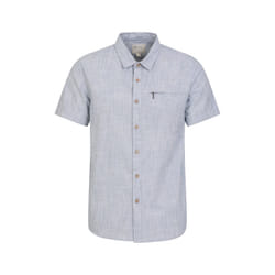 Mountain Warehouse Mens Coconut Slub Short-Sleeved Shirt - L, Blue