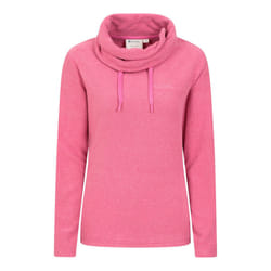 Mountain Warehouse Womens/Ladies Hebridean Cowl Neck Fleece Top - 12 UK, Dark Pink
