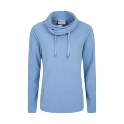 Mountain Warehouse Womens/Ladies Hebridean Cowl Neck Fleece Top - 20 UK, Pale Blue