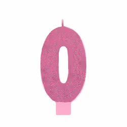 Amscan Number 0 Glitter Birthday Candle