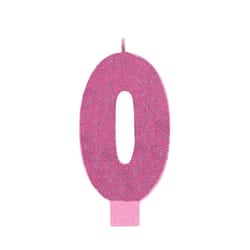 Amscan Number 0 Glitter Birthday Candle