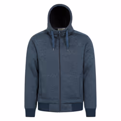 Mountain Warehouse Mens Nevis II Faux Fur Hoodie - XS, Dark Blue
