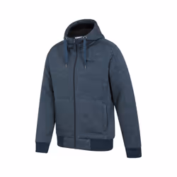 Mountain Warehouse Mens Nevis II Faux Fur Hoodie - XS, Dark Blue